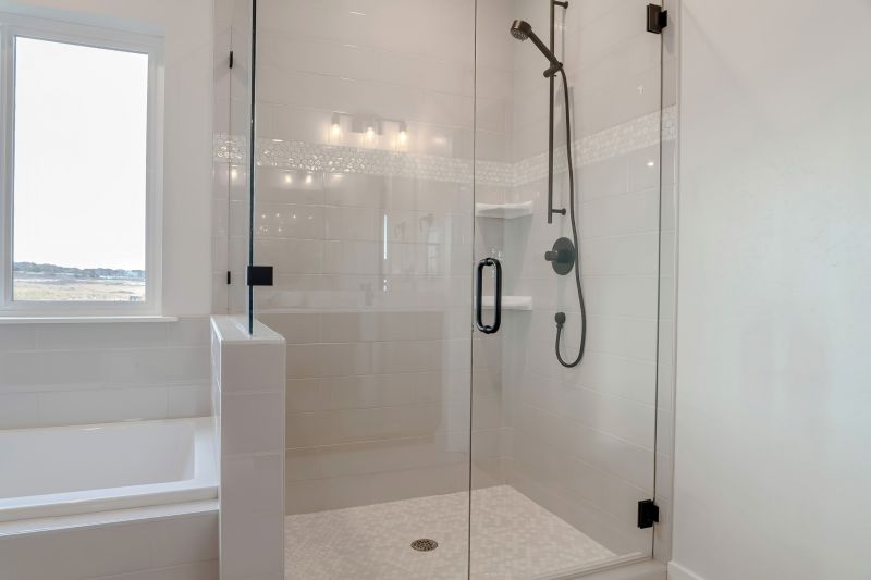 Multi-Panel Glass Shower with Framing